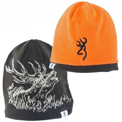 Bonnet bob browning deer scene orange temp froid coupe vent