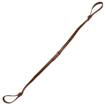 Bretelle a fusil double lasso cuir marron country sellerie