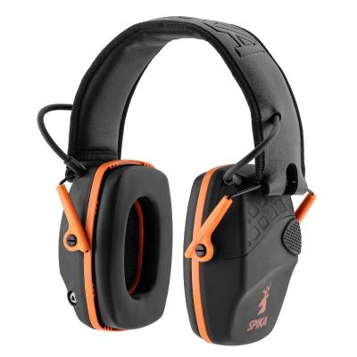 Casque e lectronique spika fin pour rame a feu noir et orange