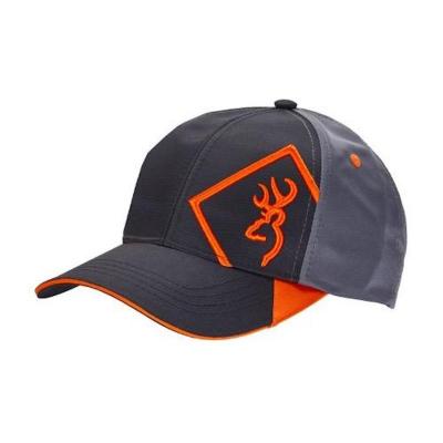 Casquette browning helios orange et grise pour tir sportif