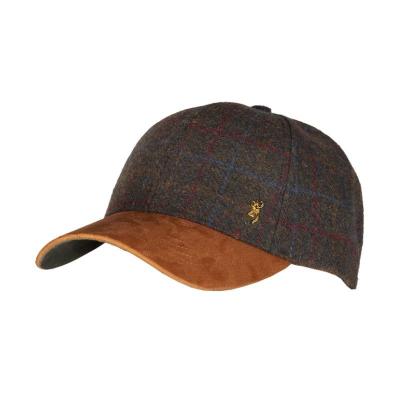 Casquette de chasse marron et carreau browning paul