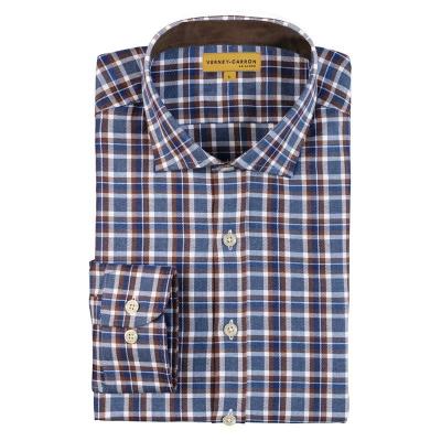 Chemise cheverny bleu marron