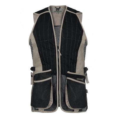 Gilet ball trap et tir sportif percussion noir et beige