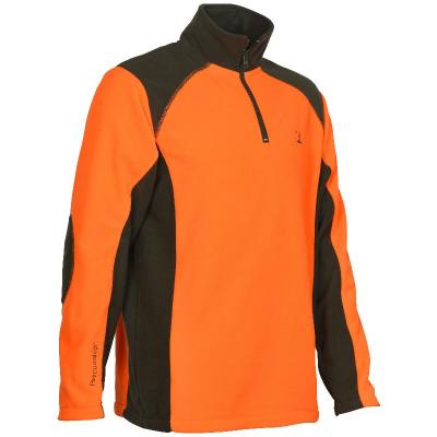 Polo de chasse en polaire orange percussion sweet col zippe 