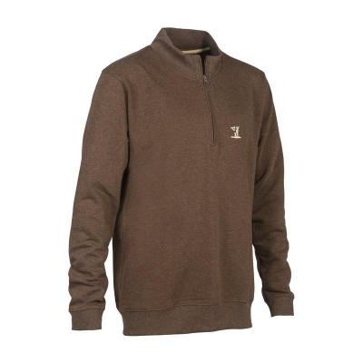 Sweat col montant marron